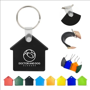 House-Shaped PVC Keychain